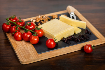 cheese board - cheddar cheese