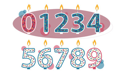 Set Birthday Candles. Numbers