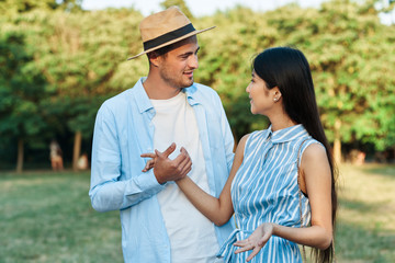 young couple in the park
