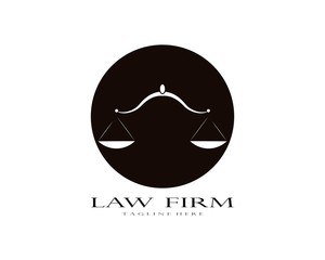 Law firm logo vector template