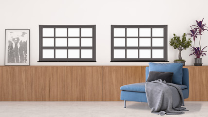 large luxury modern bright interiors room illustration 3D rendering