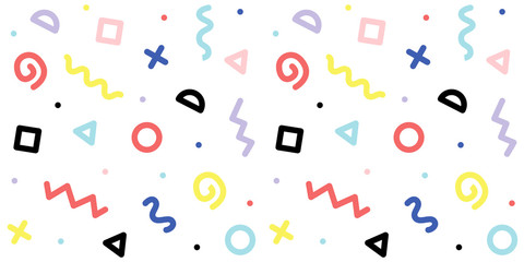 Seamless abstract geometric pattern. Fashion 80-90s. Hipster Memphis style.