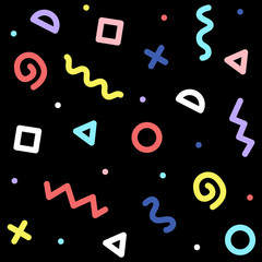 Seamless abstract geometric pattern. Fashion 80-90s. Hipster Memphis style.