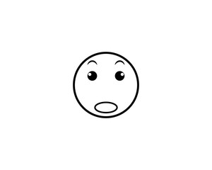 Emoticon logo vector icon template