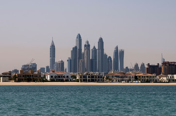 Fototapeta na wymiar Dubai Marina in a may day. Dubai, United Arab Emirates