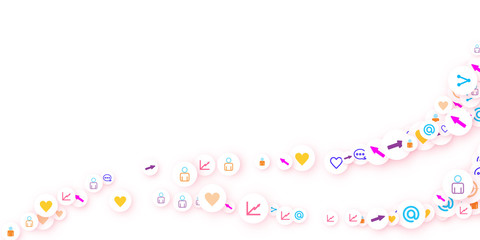 Social media marketing, Communication concept.