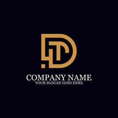 Letter DT Monogram Logo Inspiration, great for logo Marks