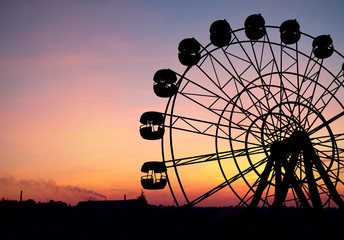 ferris wheel at sunset - 279251533