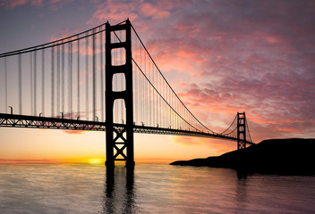 golden gate bridge at sunset - 279251545