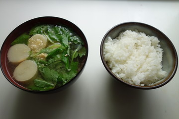 味噌汁とご飯