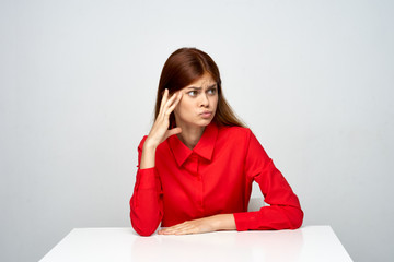 woman with beautiful skin looking at camera