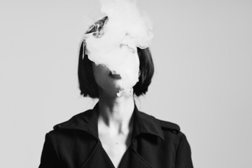 woman with beautiful skin looking at camera