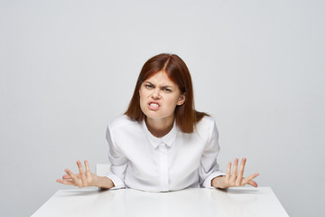 portrait of a young woman in office