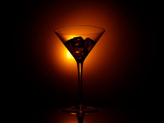 martini glass with cocktail