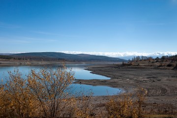 Low lake shore