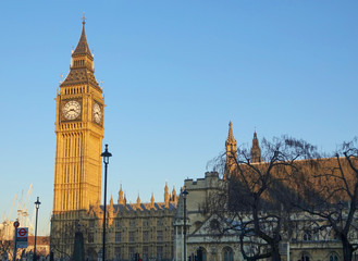 Fototapeta na wymiar Big Ben is the nickname for the Great Bell of the clock