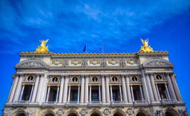 Paris, France - April 21, 2019 - The Palais Garnier is a 1,979-seat opera house, which was built from 1861 to 1875 for the Paris Opera in central Paris, France.