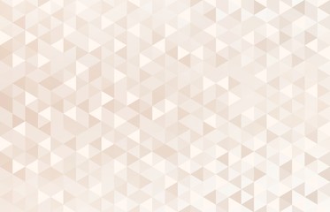 White pink beige bright mosaic triangles pattern. Pastel geometric background.