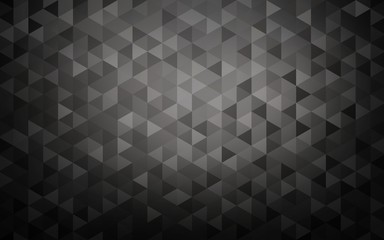 Black triangle crystals modern background.