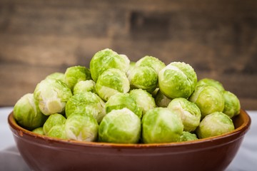 Brussel sprouts in a bowl