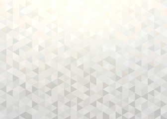 White brilliance triangles pattern. Background geometric mosaic. Abstract trend wallpaper.
