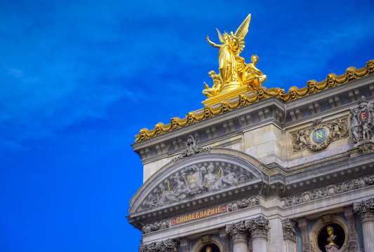 Paris, France - April 21, 2019 - The Palais Garnier is a 1,979-seat opera house, which was built from 1861 to 1875 for the Paris Opera in central Paris, France.