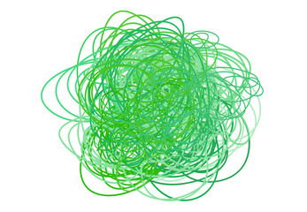 Tangled knot on white. Chaos pattern. Scribble sketch. Colorful background with array of lines. Intricate chaotic texture. Print for banners, posters and t-shirts