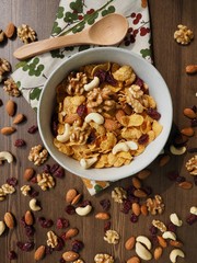 아침식사, 씨리얼과 견과류