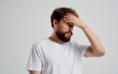 young man with headache