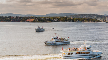 Statki w Oslofjorden © Dreamnordno