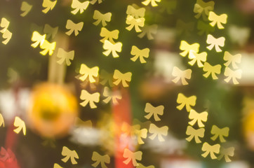 Colorful bokeh with copy space for merry christmas and new year celebration background.