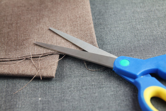 Indian Made Cotton Unstitched Fabric for Shirt and Trouser with  Scissors