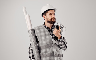 construction worker with drill