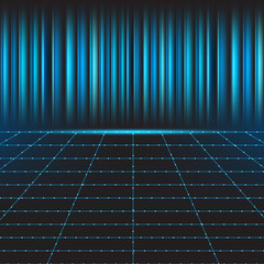 abstract line grid with blue technology background