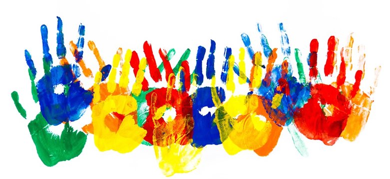 Rainbow Handprints - Isolated
