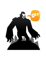 ape monkey monster king kong big foot isolated