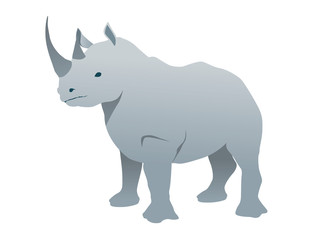 rhinoceros animal isolated