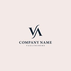 Luxurious Letter VA Logo design vector illustration
