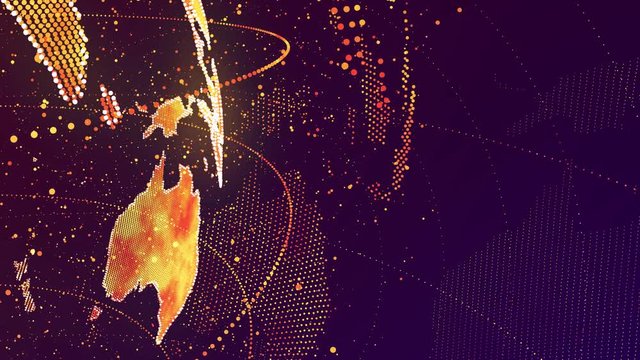 world AI (artificial intelligence) Global network concept. IoT (Internet of Things). ICT (Global Communication Network)