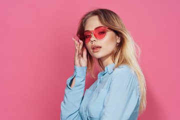 portrait of young woman in sunglasses