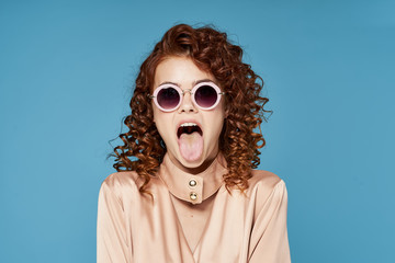 portrait of young woman in sun glasses