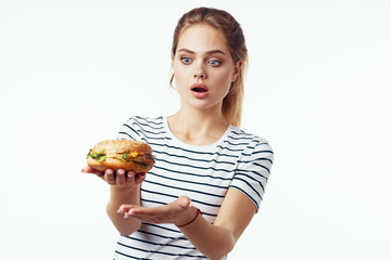 young woman with cake