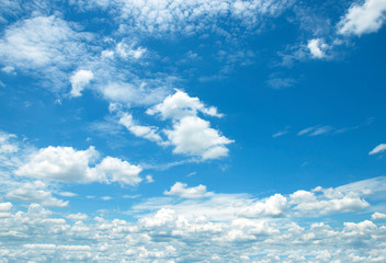 Air clouds in the blue sky