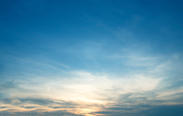 Air clouds in the blue sky background