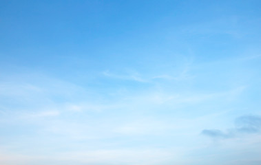 Air clouds in the blue sky background