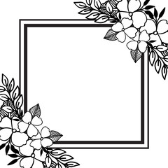 Design floral frame, various shape of card. Vector