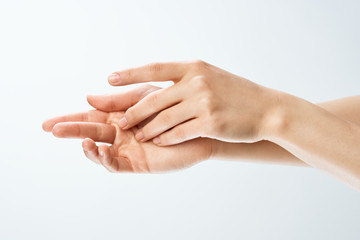 hands isolated on white background