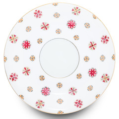 White plate isolated on white background.