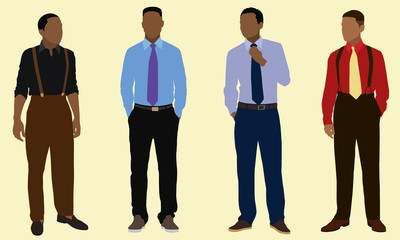 Black Teen boys Wearing Business attire
