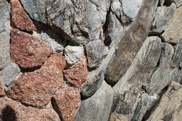 Rock pile detail with assorted colors and shapes